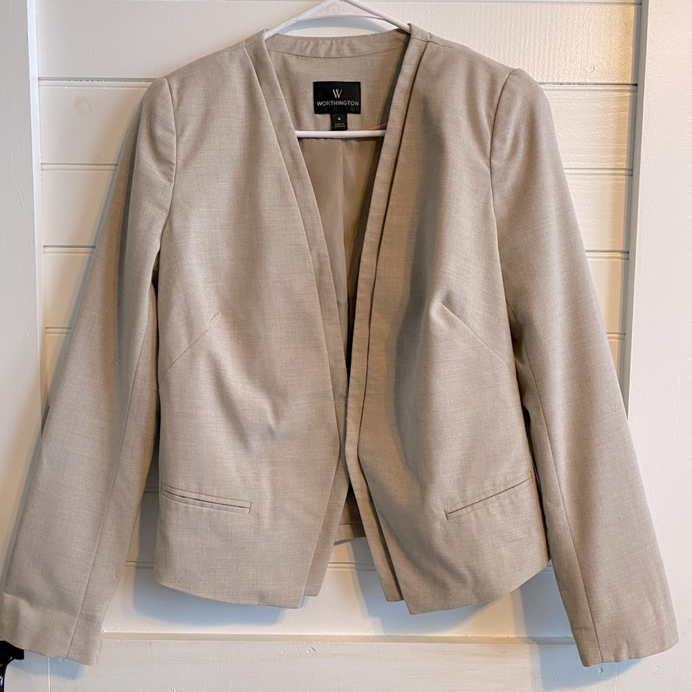 Women’s Worthington Beige/Tan Blazer